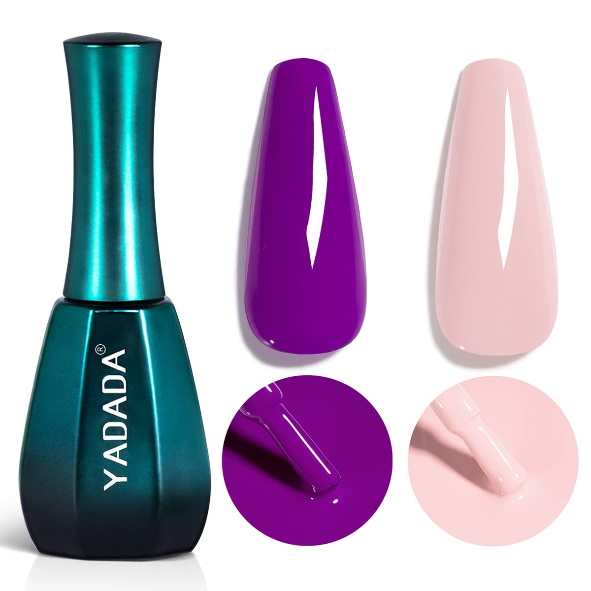 YADADA Gel Nail Polish Kit,Jelly Pink Gel Polish,Ecstasy