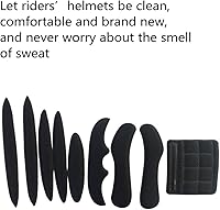 Vista 2 de Juego de 2 almohadillas para casco de bicicleta, almohadillas universales de espuma para bicicleta, motocicleta, casco de ciclismo