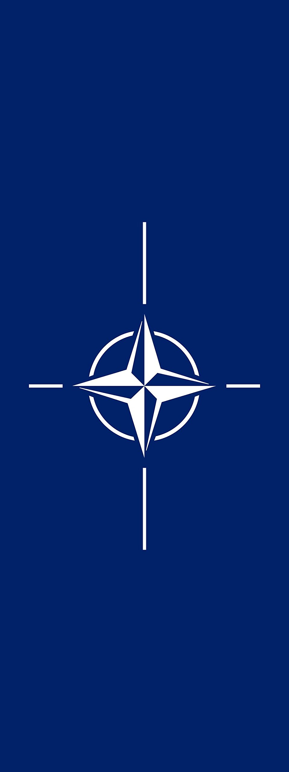 Drapeau OTAN 400x150cm pavillon vertical de haute résistance pour mât extérieur