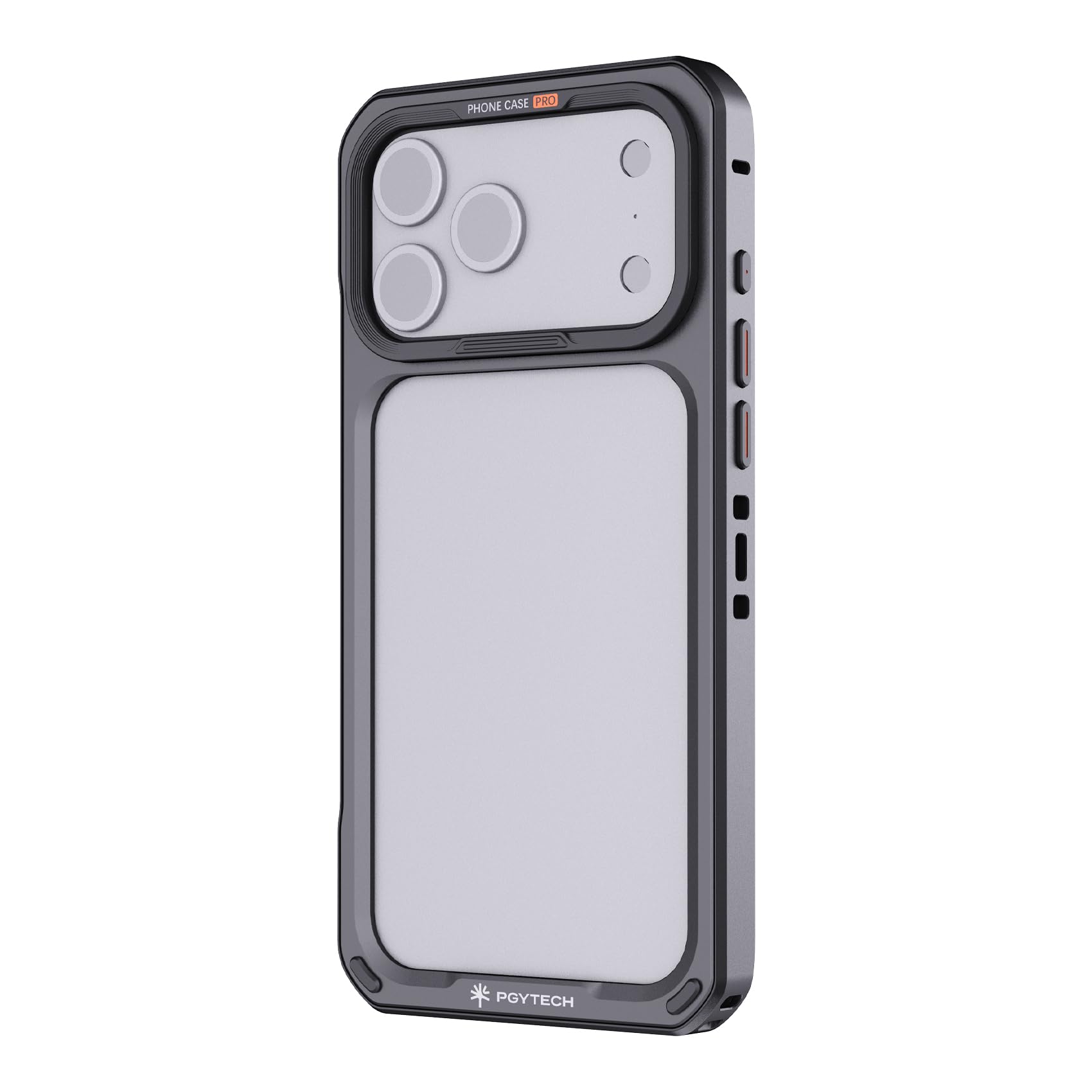 PGYTECH ProShot Jaula para Teléfono para iPhone 17 Pro, Funda Protectora de Móvil de Aleación de Aluminio con Puertos de Expansión para Video Vlogging Fotografía con Smartphone