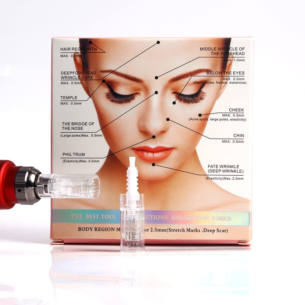 MONA agi 12 microneedling aghi Dermapen Cartucce Suggerimenti per Auto Electric Micro Stamp Derma Pen 10pcs