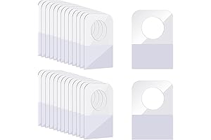 500 Pcs Clear Plastic Hang Tabs for Retail Small Items, Jewelry Display