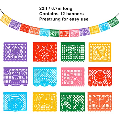 Dunchaty 1PSCW-6-44P-CDM-MIX-7-MEXN 46Pcs Mexican Themed Party Decorations thumb #2