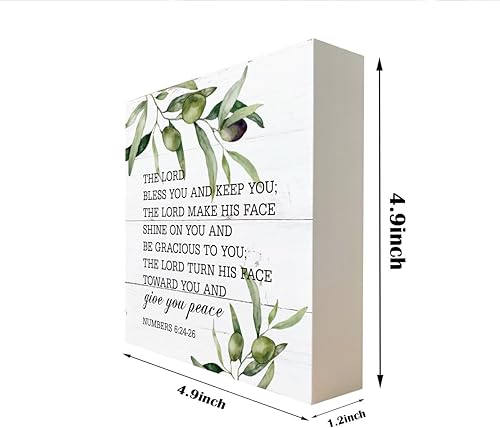Miniatura 2 de Letrero cristiano, decoración de las Escrituras, caja de madera, decoración de escritorio, letreros de arte de mesa, decoración del hogar vegetal,