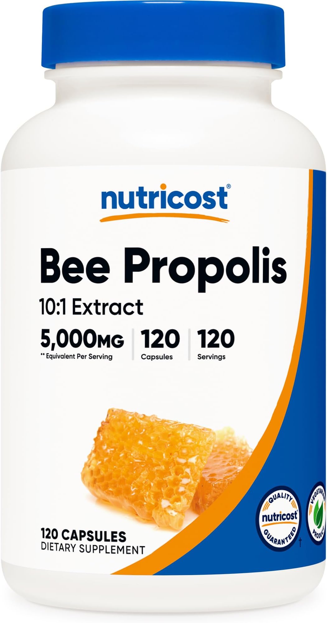 Bee Propolis Extract 120 Capsules for 120 Servings Per Bottle - Gluten Free and GMO Free, Vegetarian Dietary Supplement