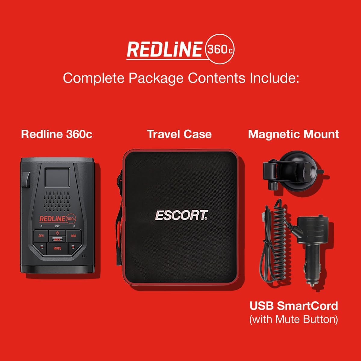 Escort Redline 360c Package Contents