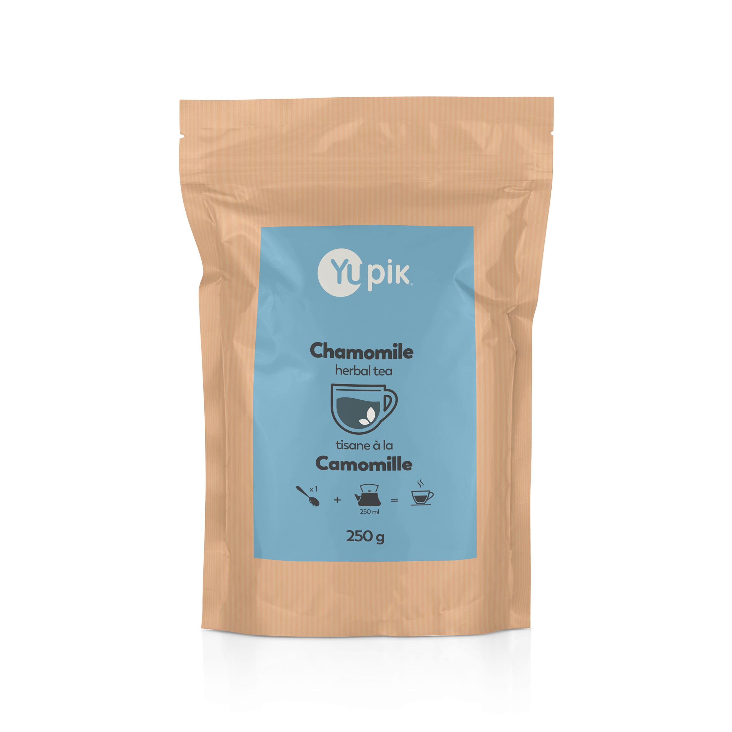 Yupik Chamomile Flower Herbal Tea, 250 g, Loose Leaf, Caffeine-Free, Vegan, Gluten-Free, Sugar-Free, Rich Floral Flavour, Perfect for Relaxation & Soothing Moments