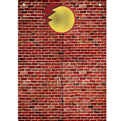 9 und 3/4 Cross Station Zeichen Backstein Mauer Hintergrund Backsteinmauer Banner Tür Vorhänge für Zauberschule Geburtstag, Party Dekorationen