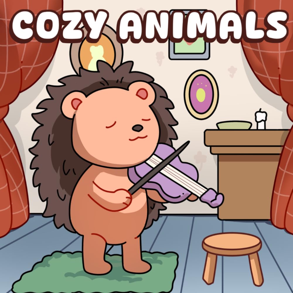 Cozy Animals: 40 Cute & Comfy Animal Coloring Pages Bold and Easy Relaxing Hygge Moments for Kids and Adults