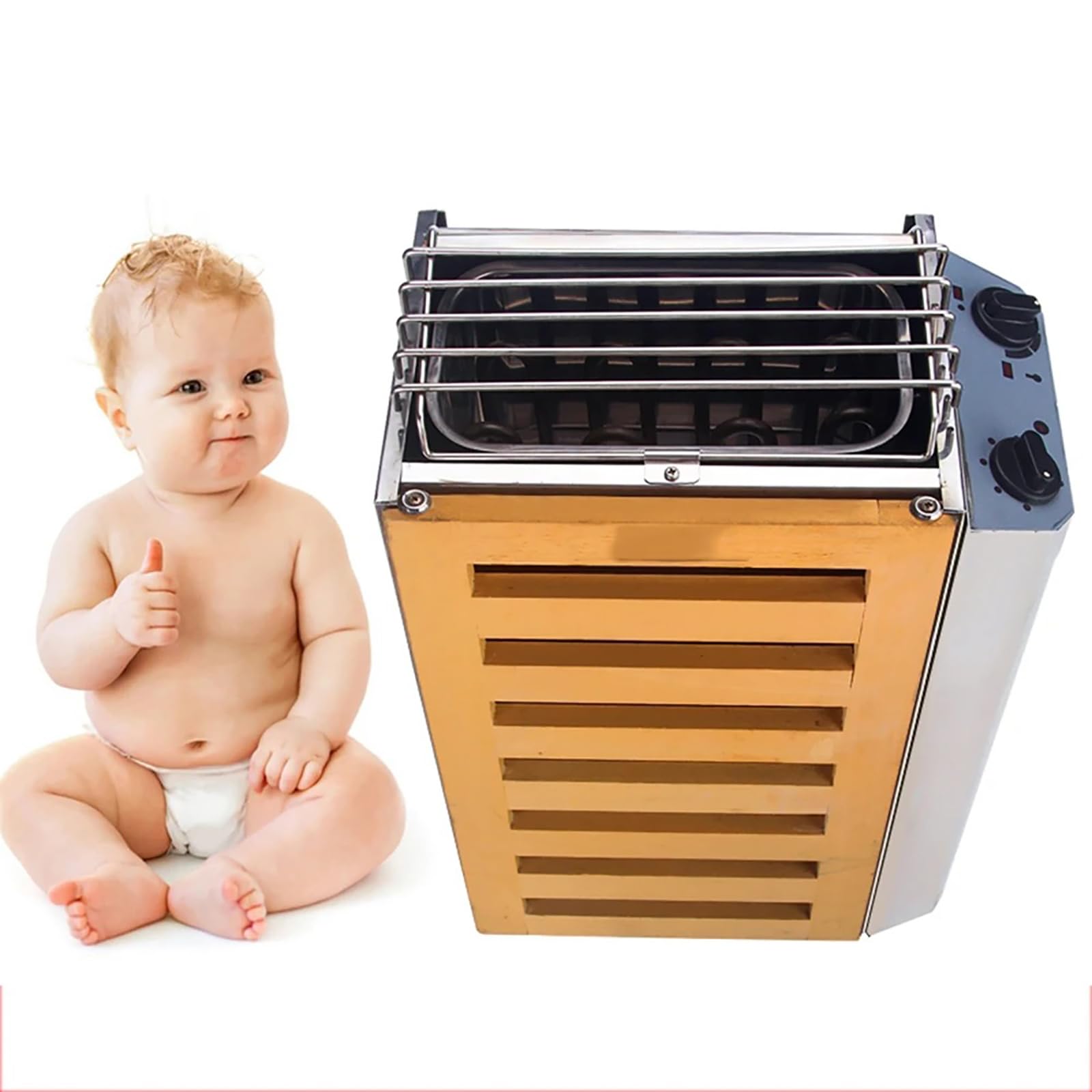 Stufa Elettrica per Sauna, Generatore di Vapore per Sauna per Uso Domestico da 3,6 KW con Controller Esterno, Migliora La qualità del Sonno E Ripristina L'energia, Applicabile a 3-4㎡