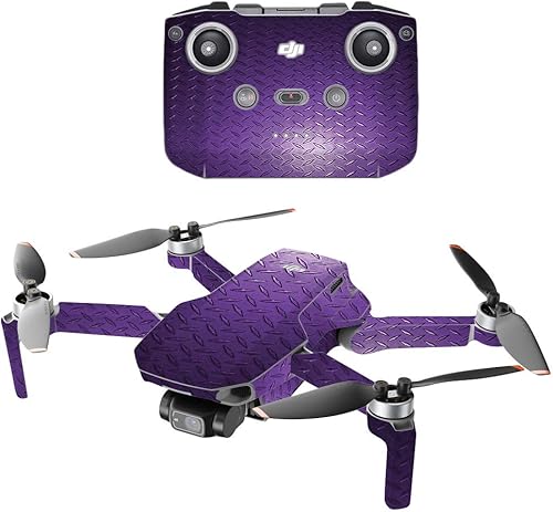 Mighty Skins Compatible con DJI Mini 2 Dron portátil  Placa de diamante púrpura  Cubierta protectora, duradera y única de vinilo  Fácil de aplicar