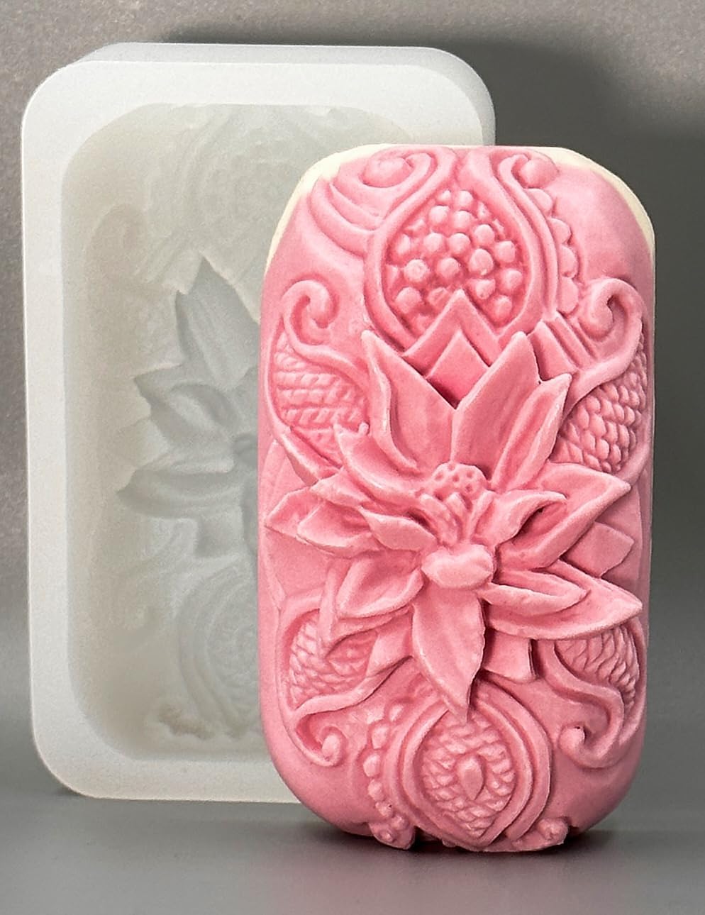 Lotus Silicone Mold for SOAP Making Plaster Wax Resin Clay 5oz Flower, Crafting Tool