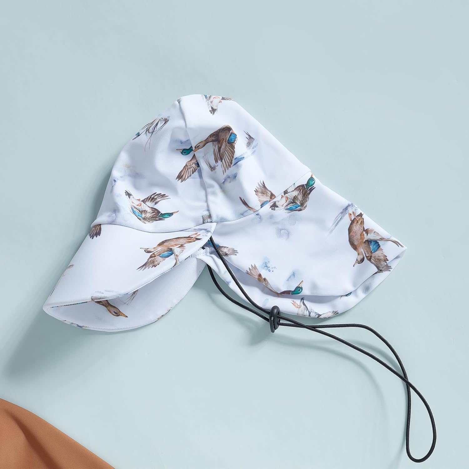 Toddler Boys Rash Guard Swimsuit Mallard Duck Zipper One-Piece Swimsuit Hunting Swimwear Bathing Suit with Sun Hat - Image 6