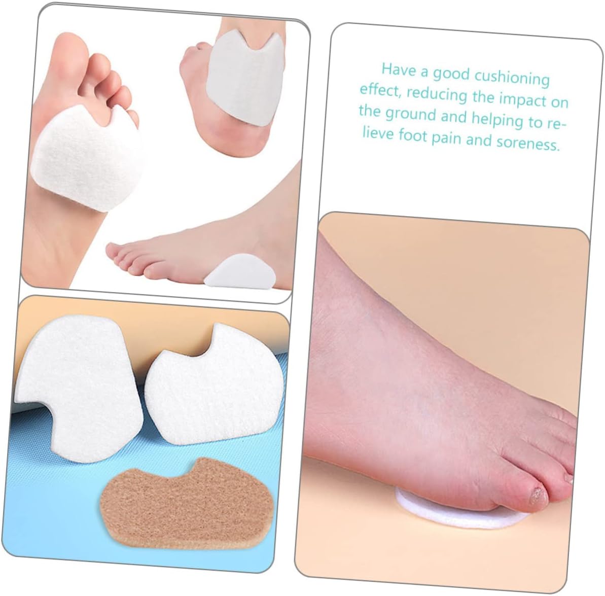 Mobestech 30pairs High Heels Insert Dancer Foot Pads Forefoot Cushion Pads for Comfort Support