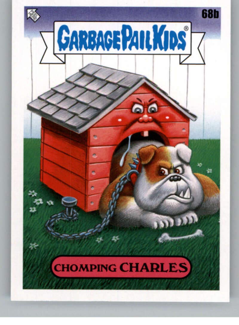 2020 Topps Garbage Pail Kids Series 2 35th Anniversary NonSport Trading Card #68B CHOMPING CHARLES Official GPK Sticker Trading Card From The Topps Company highlighting Fan Favorite Characters throughout the years in Raw (NM or Better) Condition