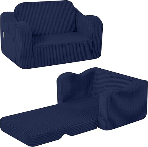 Miniatura 22 de MeMoreCool Sofá de dinosaurio para niños, silla plegable para niños pequeños, sofá abatible que brilla en la oscuridad, asiento convertible para