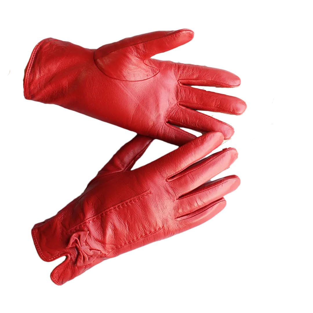 Wloves Gants de cyclisme en cuir coloré pour femme