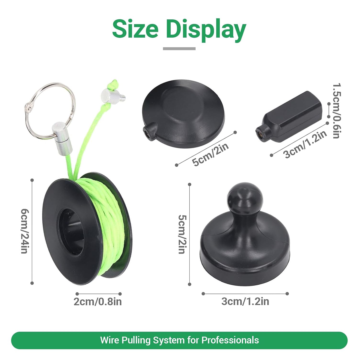 Magnetic Wire Pulling System for Professionals, Cable Puller Tool Wiremag Nylon Pipe Threading Device Management Effortlessly Thread Cables