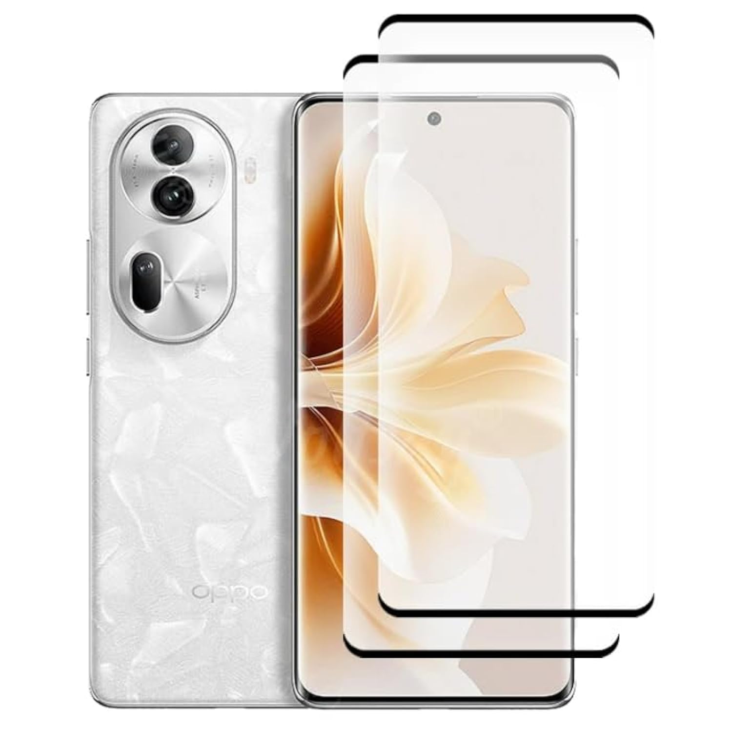 JENKEM 2PACK Compatible with OPPO Reno 11 5G Screen Protector Tempered Glass - Anti-Drop, Anti-Scratch, High-Definition & High-Transparency Tempered Films Guard