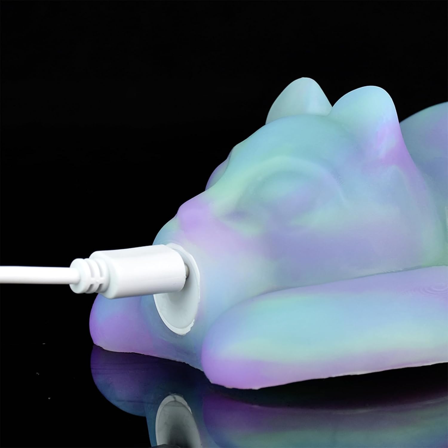 4.17'' Cute Silicone Luminous Wearable Panty Clitoral Vibrator with Belt and Jump Egg, USB Recharge Remote Vibrating Panties Adult Sex Toy for Women, Green Purple