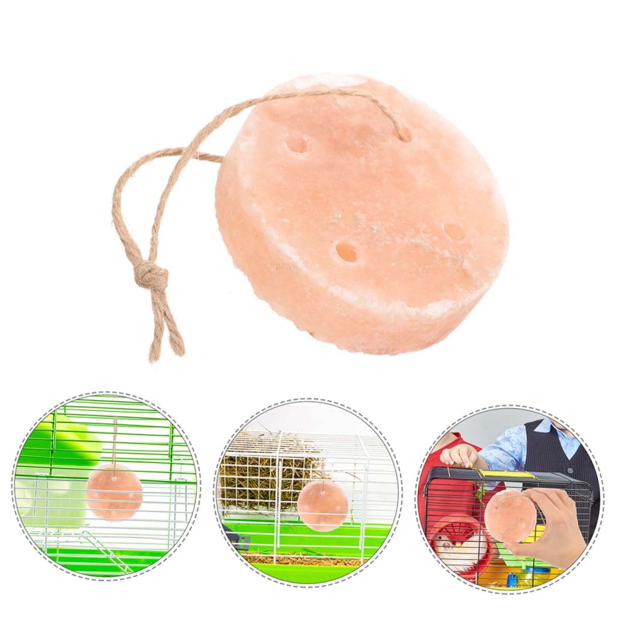 Yardwe 8 Pz Piccolo Blocco di Sale per Animali Domestici i Piccoli Animali Domestici leccano Il Sale Blocchi di Sale di Coniglio Accessori per Conigli Giocattoli per roditori Rosa
