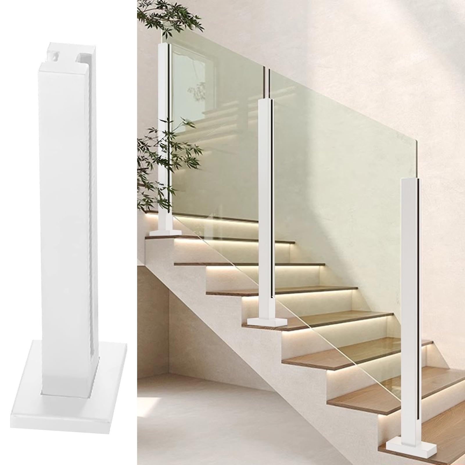 Matériel de balustrade intérieur avec vis pour sécuriser un escalier de villa moderne