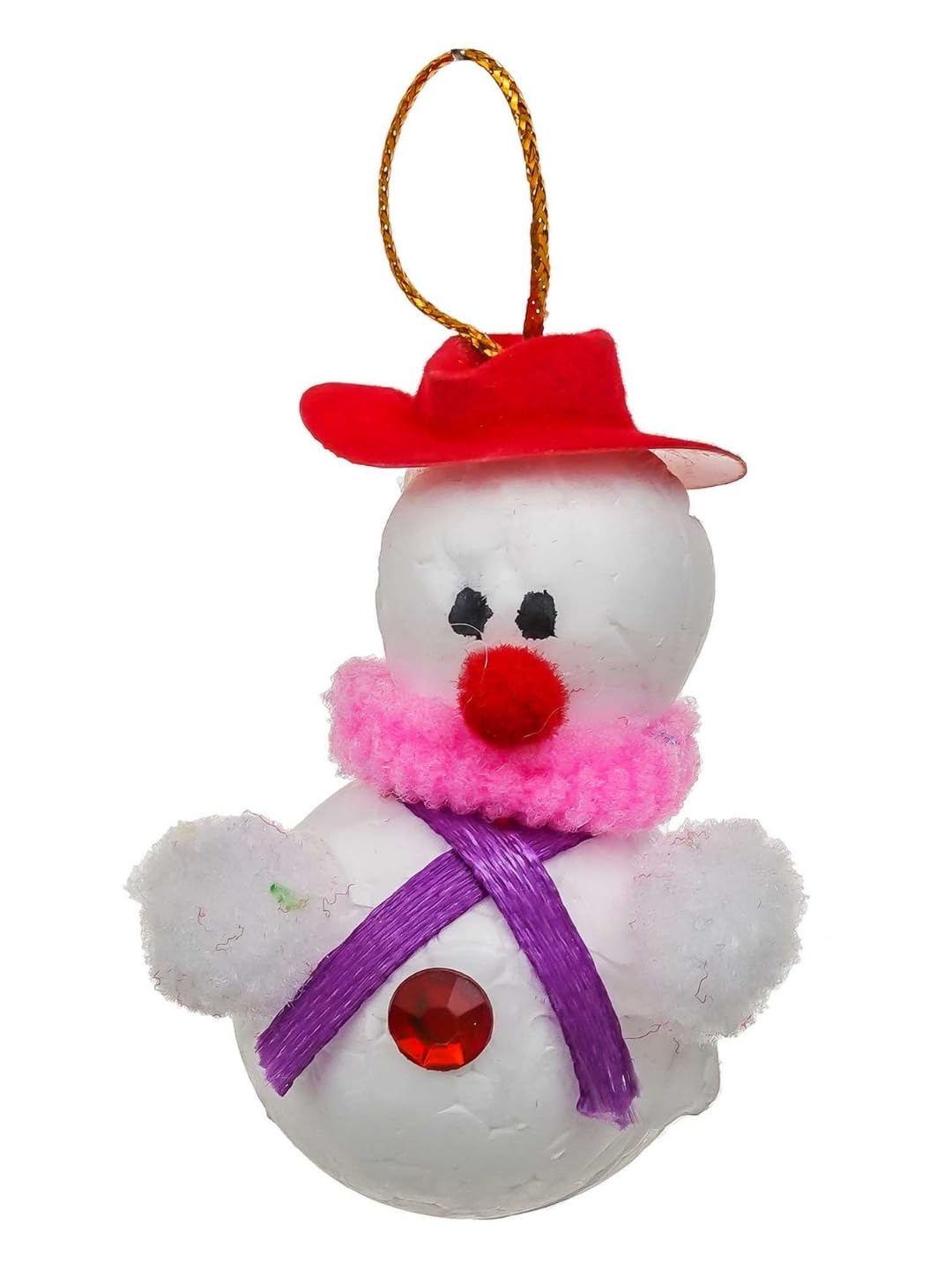 eCraftIndia Merry Christmas Decor Snowman Hanging Ornaments (Pack of 6) Props Christmas Tree Decorations Items for Home Office | Xmas Gift for Women Men Family Friends 1