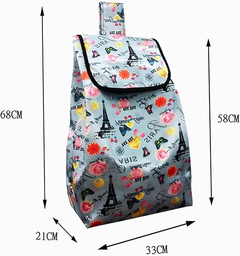 Miniatura 2 de Bolsa de repuesto para carrito de compras, bolsa plegable de 40 L, bolsa de almacenamiento multifuncional reutilizable, para supermercado, hogar,