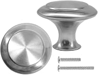 CHEF TIME 30-Pack Brushed Nickel Cabinet Knobs - Easy Install Drawer Pulls with Long & Short Screws for Kitchen, Bedroom Dressers