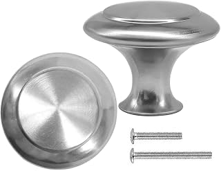 CHEF TIME 30-Pack Brushed Nickel Cabinet Knobs - Easy Install Drawer Pulls with Long & Short Screws for Kitchen, Bedroom Dressers