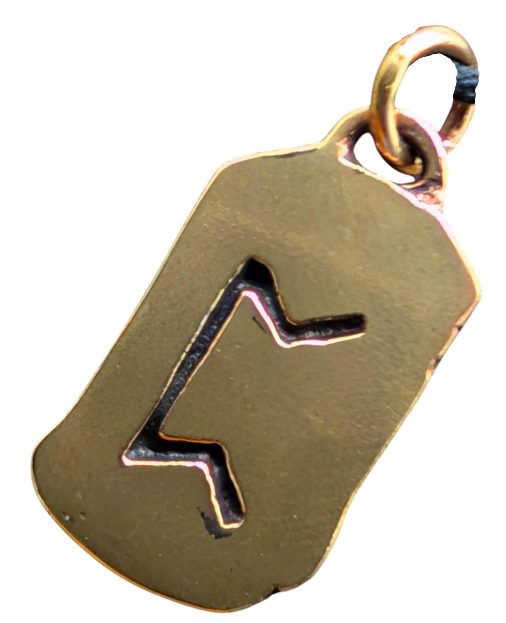 Kiss of Leather Colgante Runa Perthro de bronce nº 100, Bronce