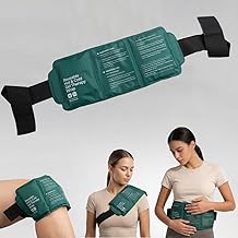 WiseLife Reusable Hot & Cold Ice Gel Pack with Adjustable Strap for Pain Relief | Flexible Therapy Pack for Shoulder, Knee, Back, Neck & Hip | Hot & Cold Compression for Injury, Swelling & Muscle Recovery (Green)