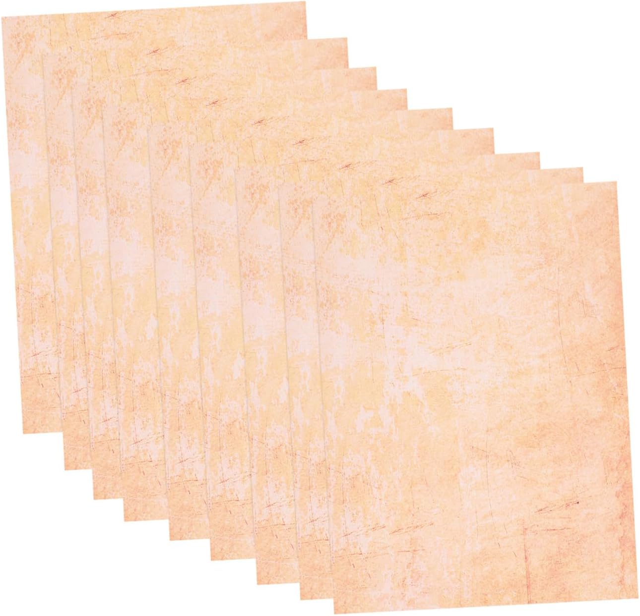 MAGICLULU 100pcs Vintage Decorative Writing Paper A4 Retro Stationery Paper for Letter Writing and Invitations with Wrinkled Background Design for Office and Personal Use