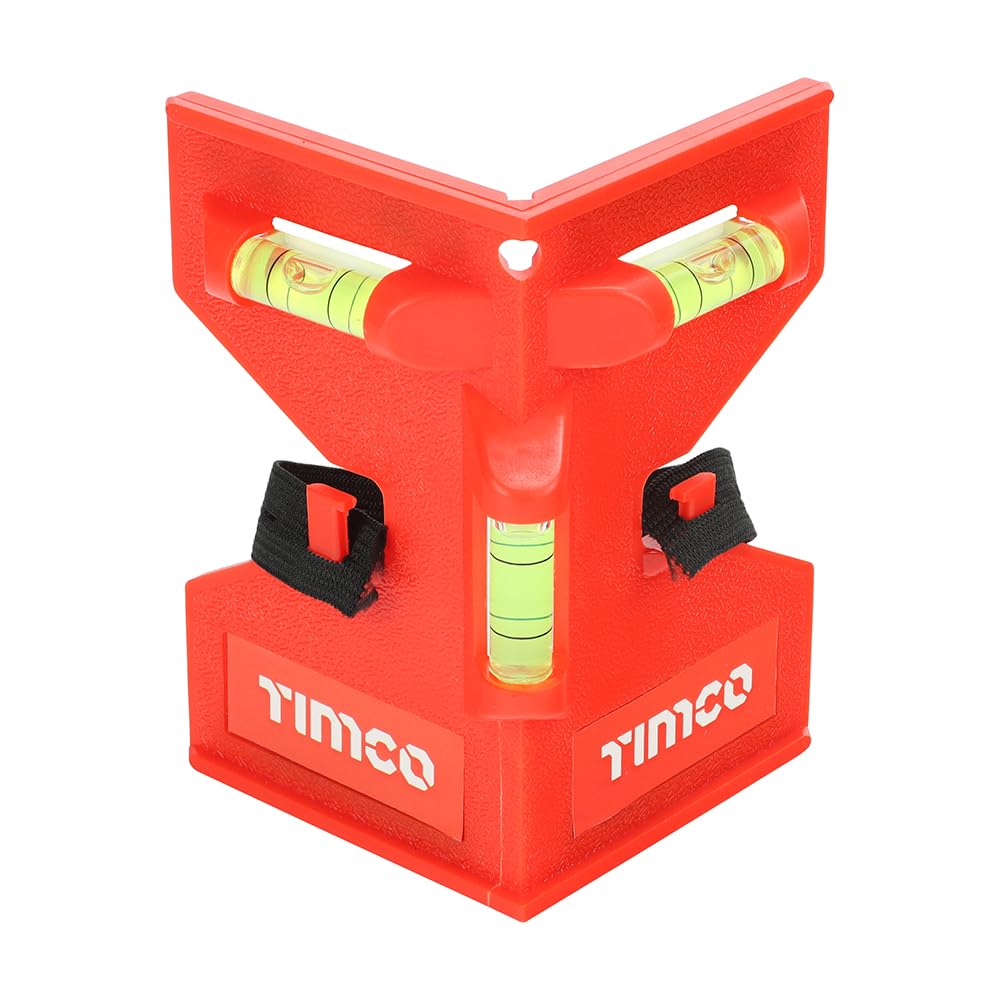 Timco Post Spirit Level Fence Gate Angle Levelling 3 Vials Elasticated 125mm