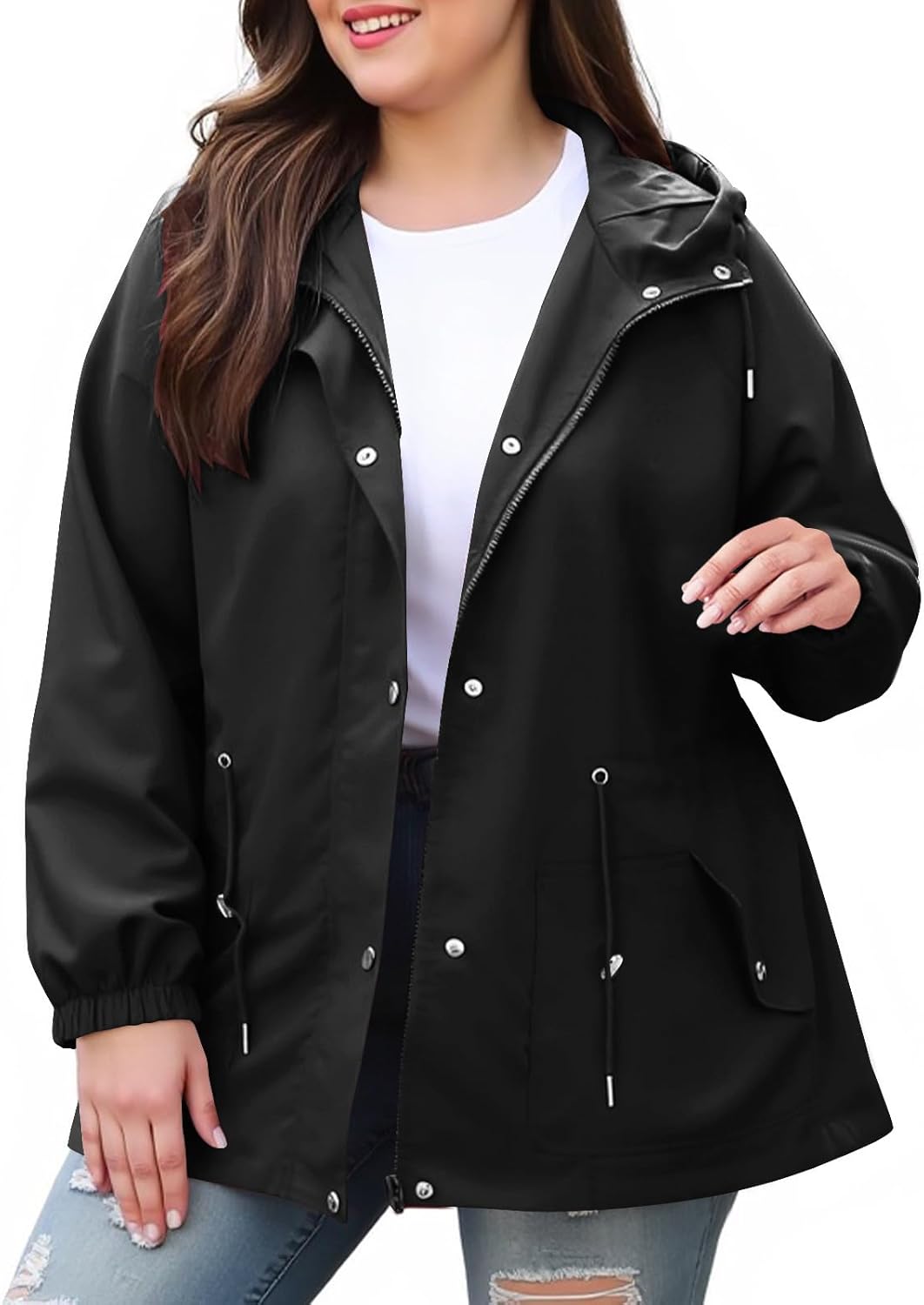 Womens Work Out Athletic Hiking Jackets Hoodies Windbreaker Outfits Rain Coats for Women Hooded Rain Coats 2025