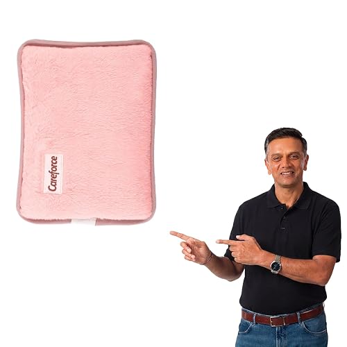 Careforce - The Force Behind Your Health Electric Hot Water Bag Electric Hot Bag Hand Warmer Heating Bag Hot Pack Warm Water Bag Hot Gel Bag Electric Heat Bag With Pouch - Pink