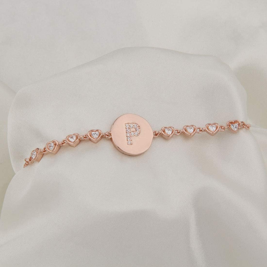 WUSUANED Rose Gold Initial Bracelet Letter Bracelet Adjustable Chain Bracelet Personalized Jewelry For Women - Image 4