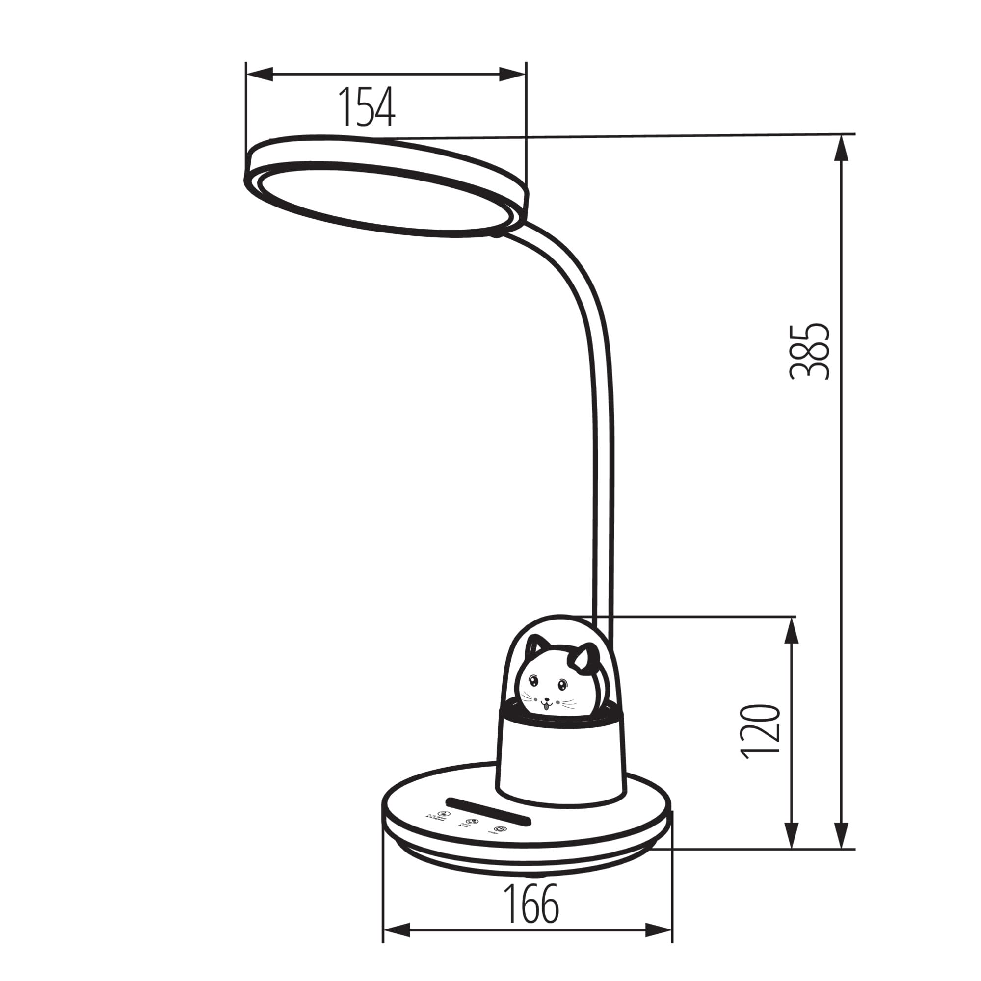 Schreibtischlampe Kinder LED für Mädchen mit Nachtlicht - Katzenmotiv, Dimmbare Tischlampe, 3 Lichtfarben, Rotierbar