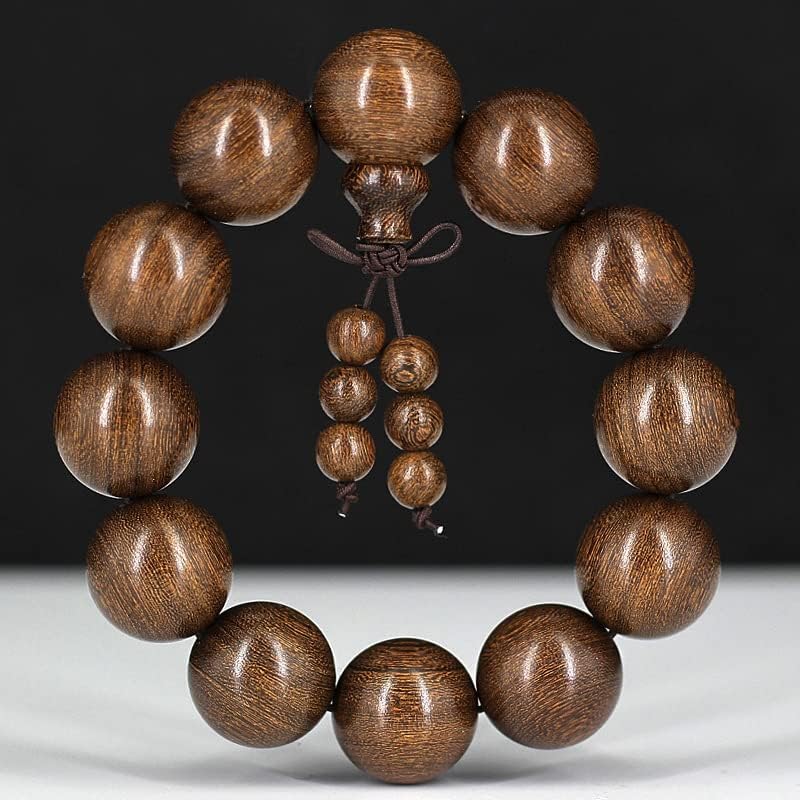 金丝檀木手串佛珠手链似金丝楠木男女饰品(小孔25MM*10颗)