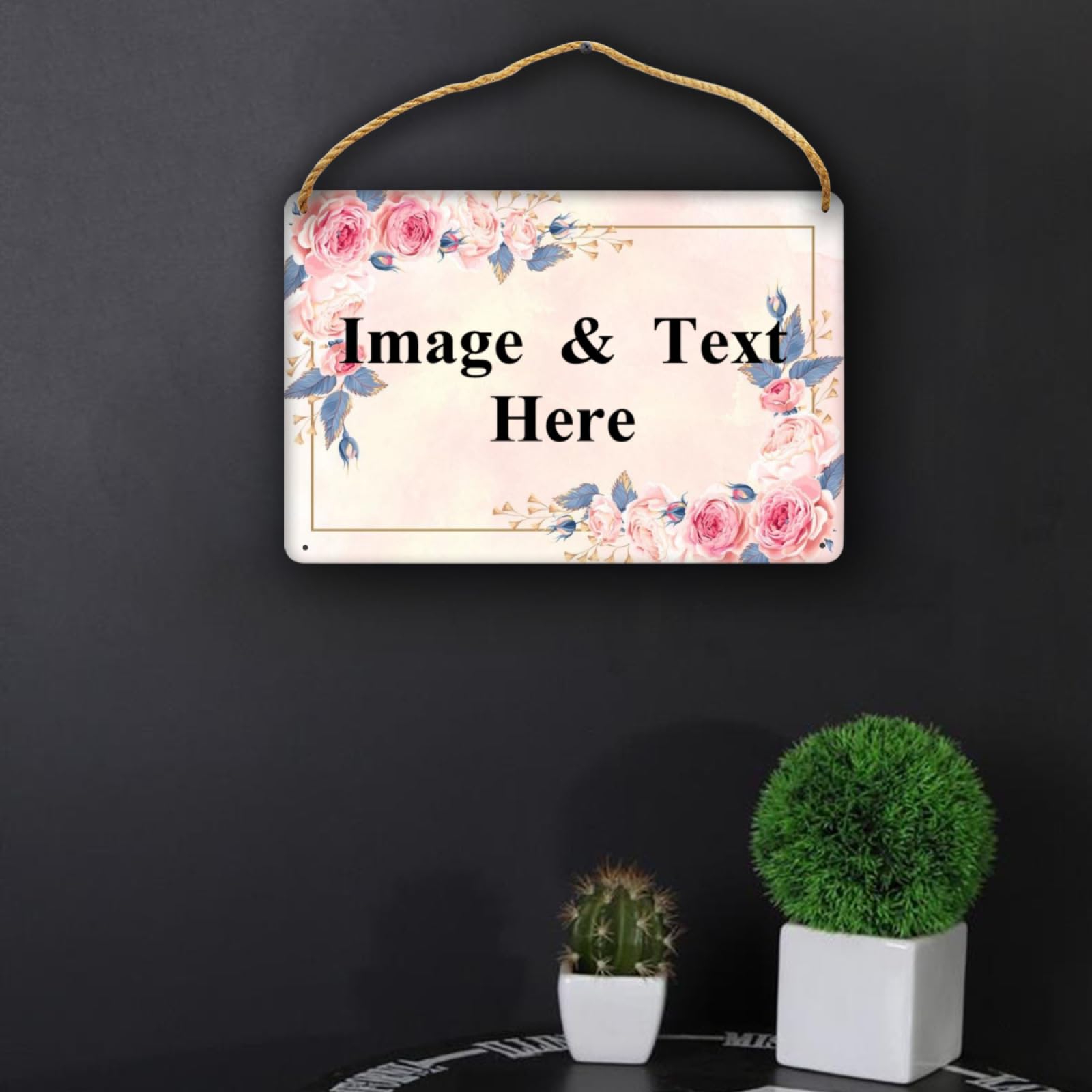 Panneau En Bois Rustique Personnalisé - Plaque De Bienvenue Ou Nom Pour Chambre, Jardin, Extérieur Ferme
