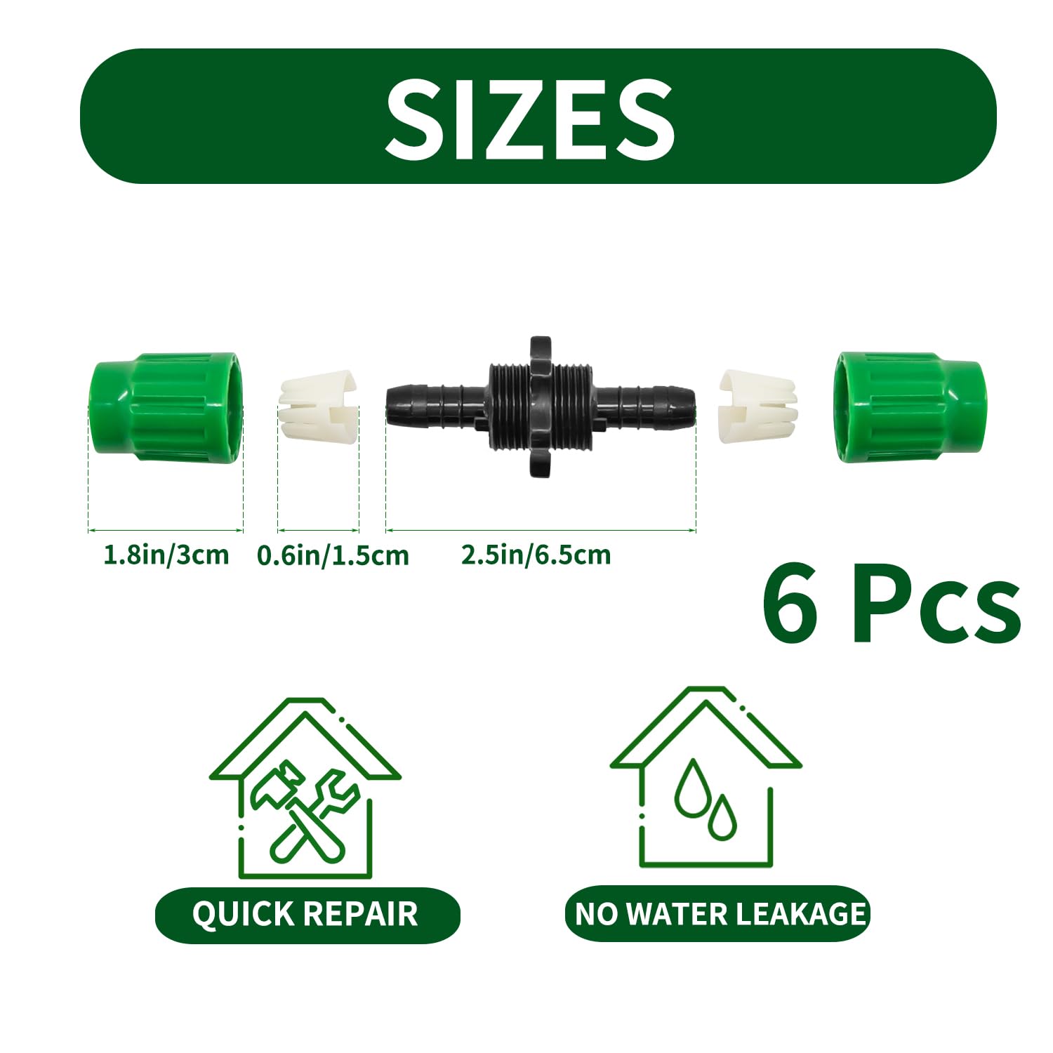 Kit De Réparation Pour Tuyau D'arrosage Extensible - 4 Connecteurs Rapides, Compatible Tuyaux 1,6 Cm Et 1,9 Cm - Réparation Facile Et économique