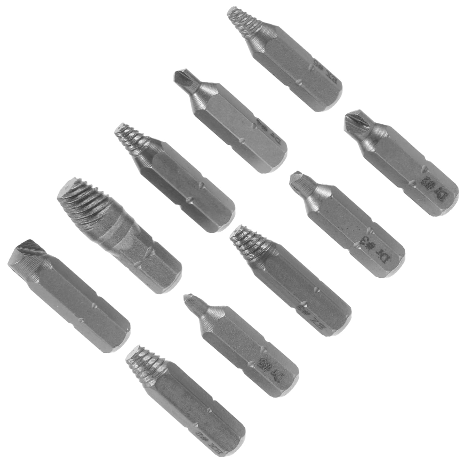 SEWACC Home Auto Repair Kit Small Screw Extractor Set 10pcs Assorted Bolt Extractor Tool for Stripped Screws