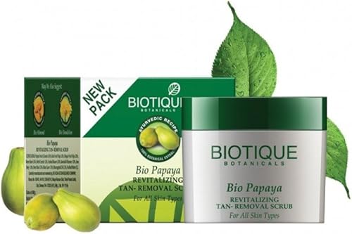 Miniatura 5 de Biotique Exfoliante revitalizante del retiro del bronceado de la papaya 235gm I todo tipo de piel