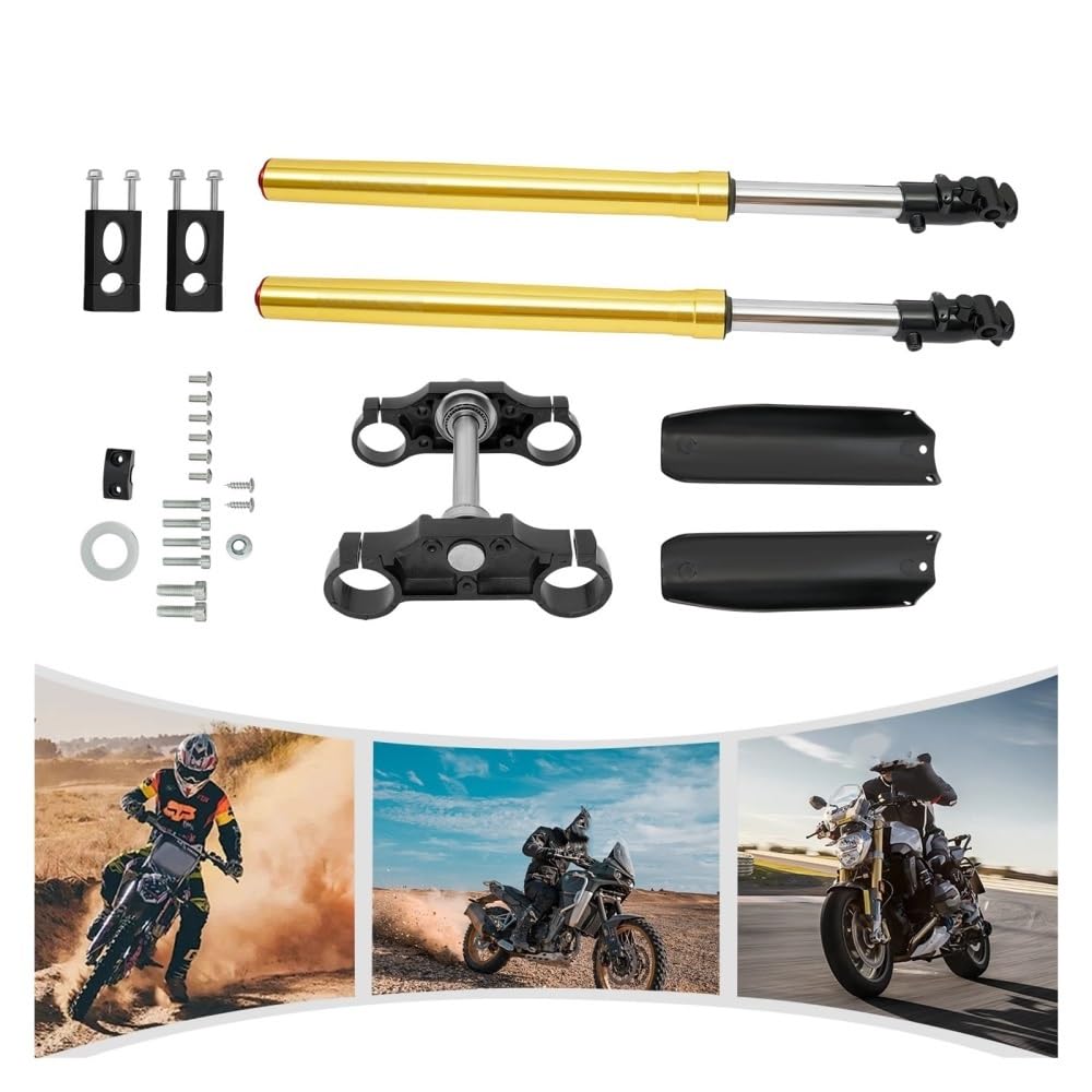 Ammortizzatore molla Ammortizzatore Morsetto Per Maggior Parte | Set Forcelle Anteriori 29" Piastra Tripla + 110/125cc Delle Pit Dirt Bike