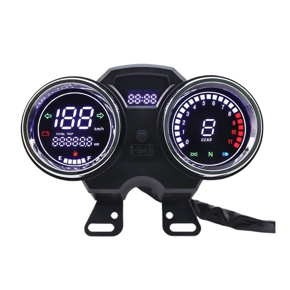 Odómetro Tablero Digital Para Motocicleta, Odómetro Universal, Velocímetro, Instrumento, De Moto, Contador Horas, Tacómetro Con Engranaje