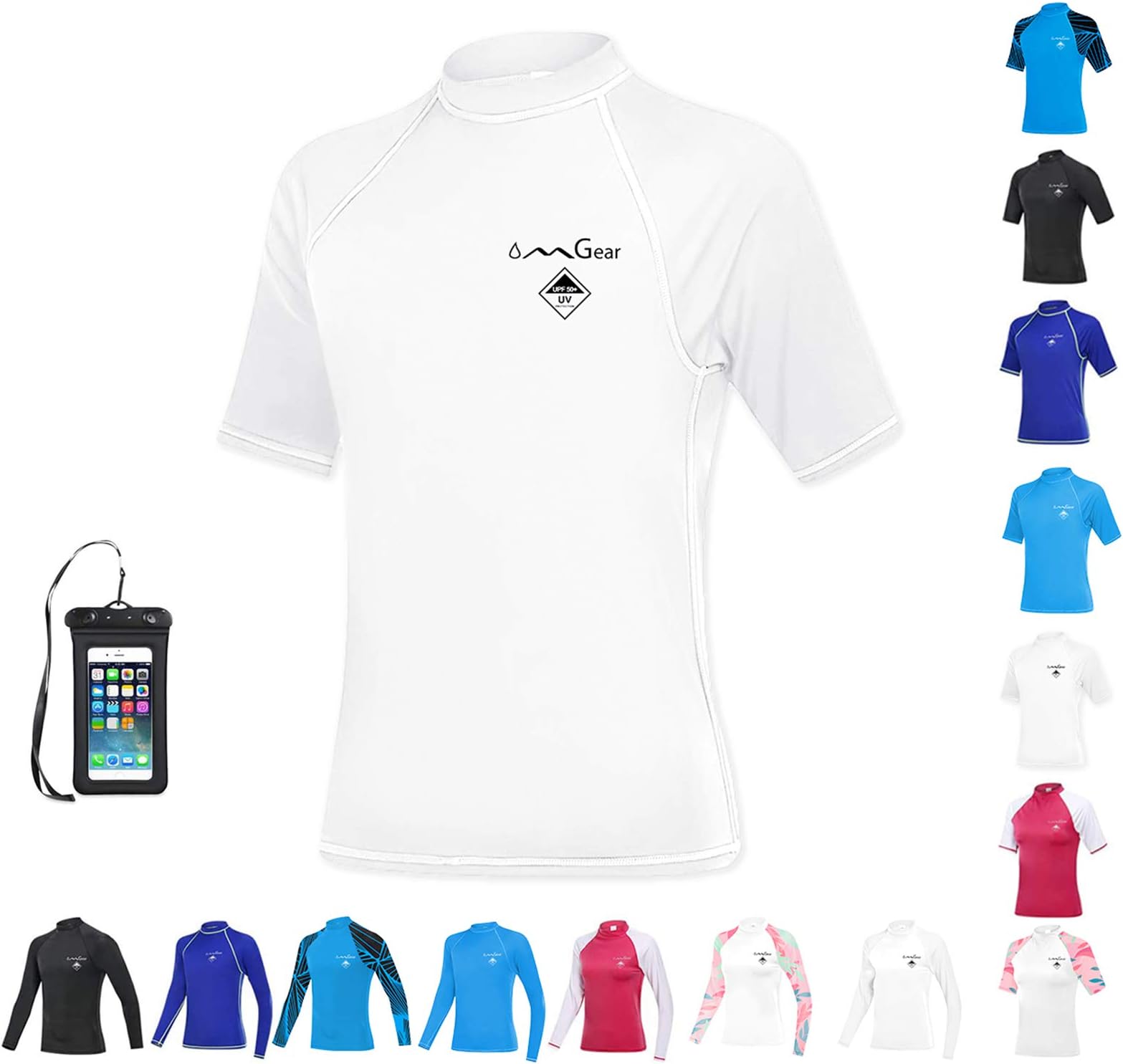 OMGearRashguard Swimsuit MMA BJJ Rash Guard UPF 50+ Swimming Shirt Surf Suit Rash Vest