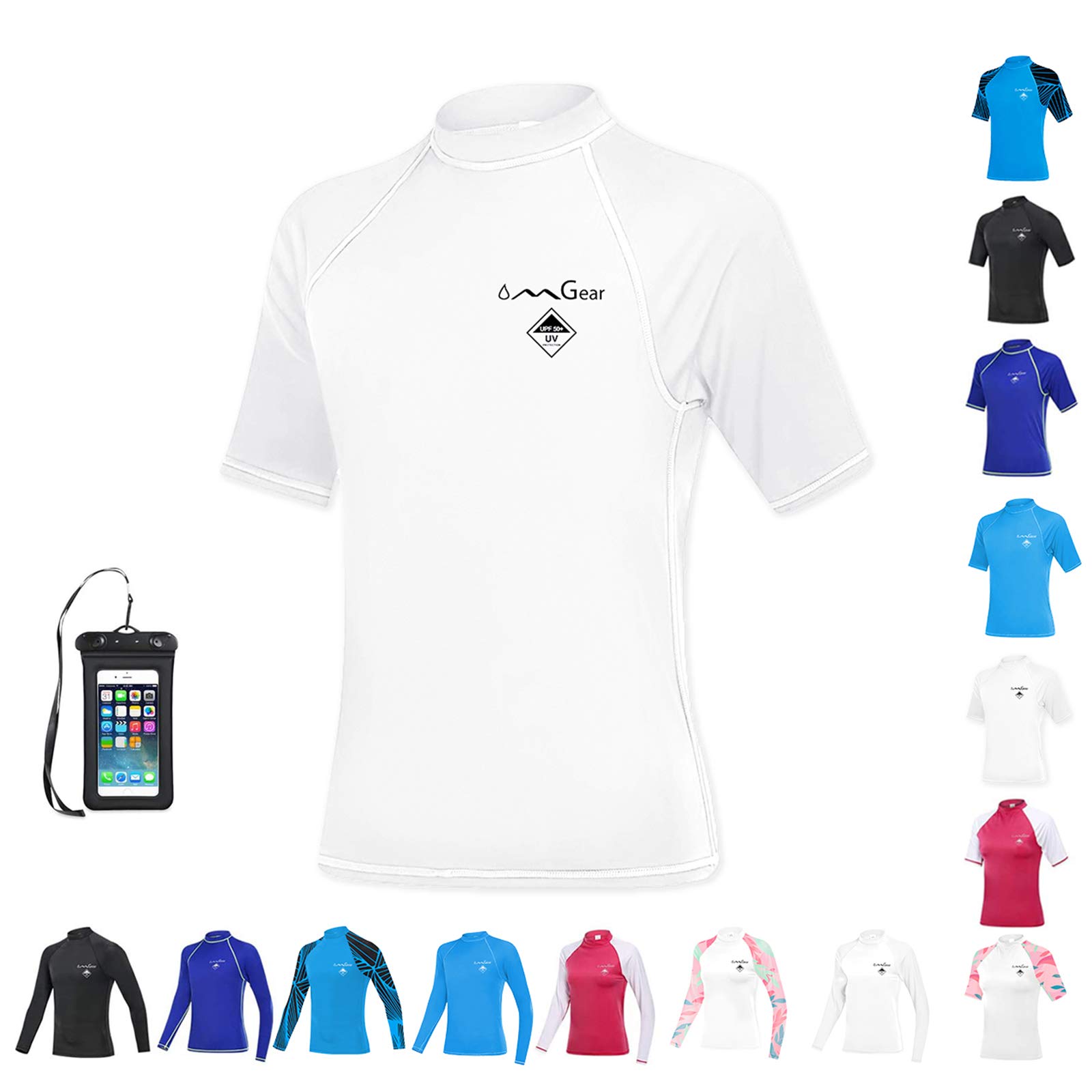 OMGearRashguard Swimsuit MMA BJJ Rash Guard UPF 50+ Swimming Shirt Surf Suit Rash Vest