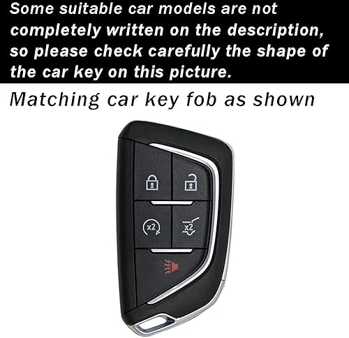 Miniatura 2 de ontto Llavero de coche para Cadillac 2020 en adelante, elegante funda inteligente para llave remota, bolsa de TPU suave para llaves Escalade CT4 CT5