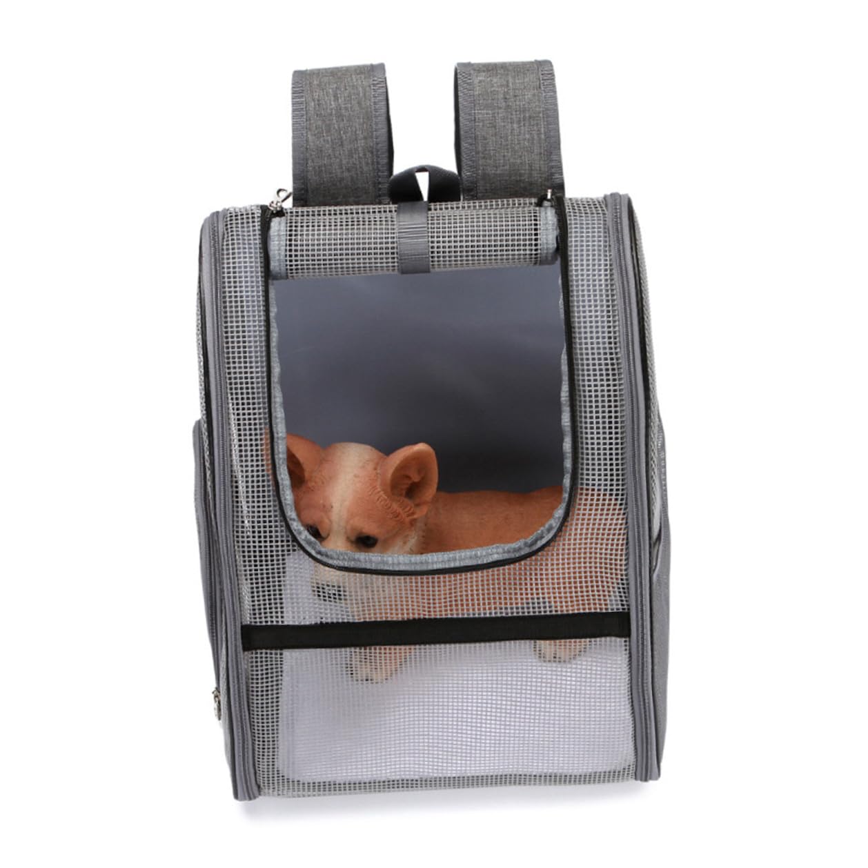 DOITOOL 1pezzi Zaino per Animali Domestici in Rete Traspirante Borsa Tracolla Portatile per Gatti e Cani Materiale Poliestere Resistente e Pratico