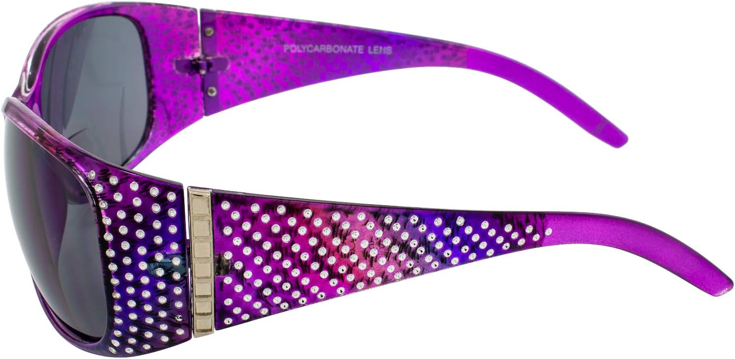 Global Vision Set of 3 Galaxy Womens Bifocal Fashion Motorcycle Sunglasses Blue Pink & Lavender Frames 3.0 Magnification Smoke Lenses